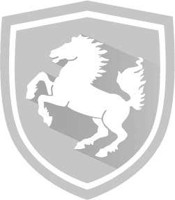 Shield with a prancing horse – stands for quality & Made in Germany (Stuttgart).